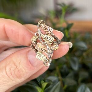 Vintage Black Hills Gold and Sterling Silver Ring